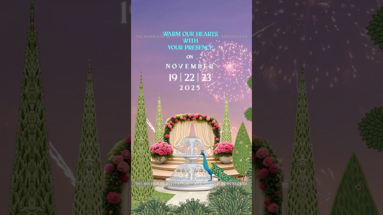 3D Traditional Wedding Invitation | Elegant Digital Wedding Invite | Indian Wedding Card Design