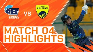 2023 Abu Dhabi T10, Match 4 Highlights: Chennai Braves vs Team Abu Dhabi | Season 7