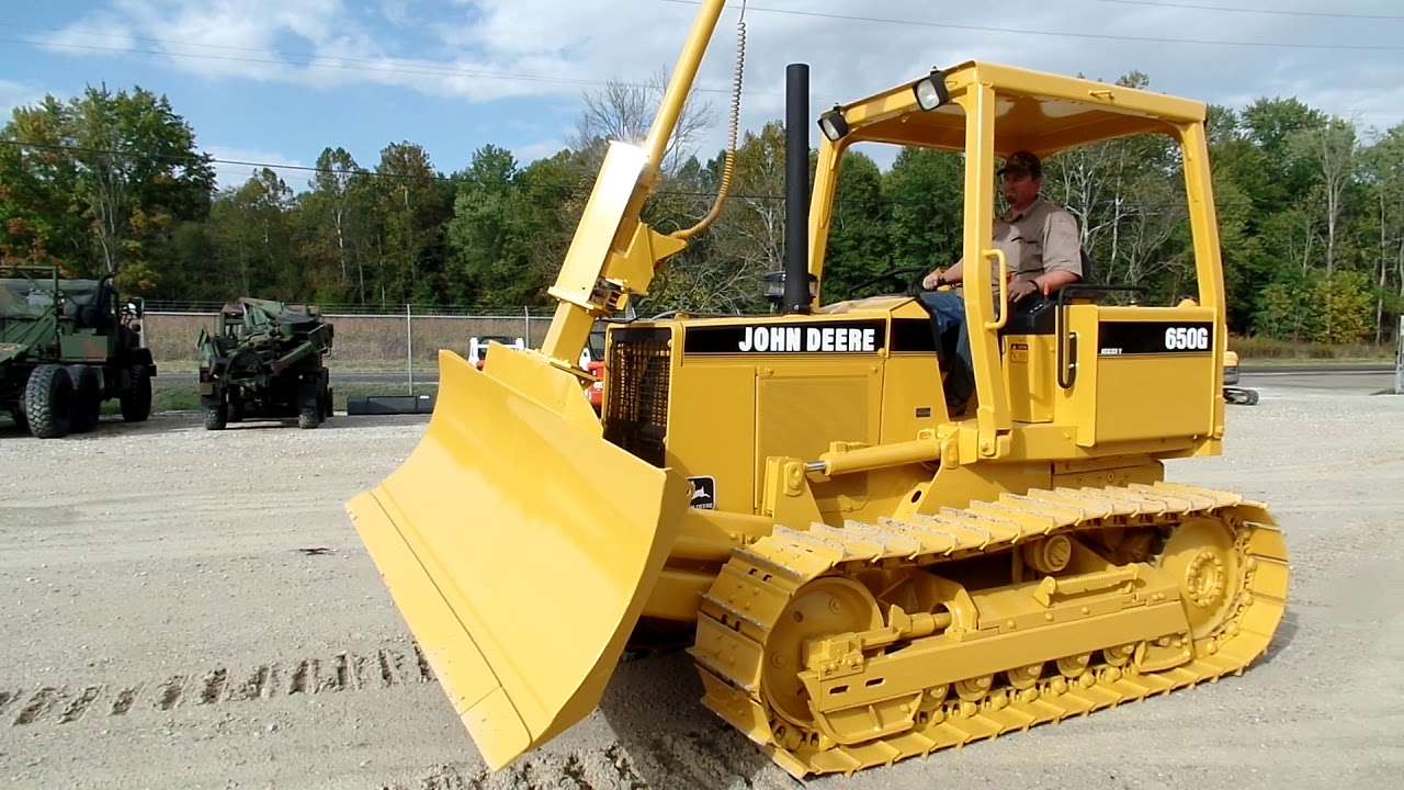 2000 John Deere 650g with laser grading system C&C Equipment - YouTube