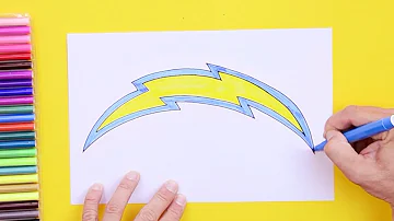 How to draw LA Chargers Logo (NFL Team)