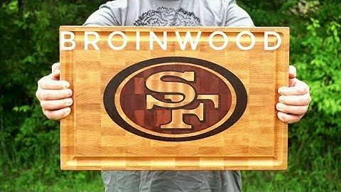 Wood Inlay "SF" cutting board. Cnc inlay. CNC Woodworking 4k video