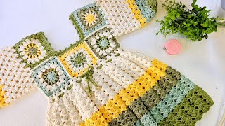 The most beautiful children's dresses | Making a gorgeous crocheted children's dress