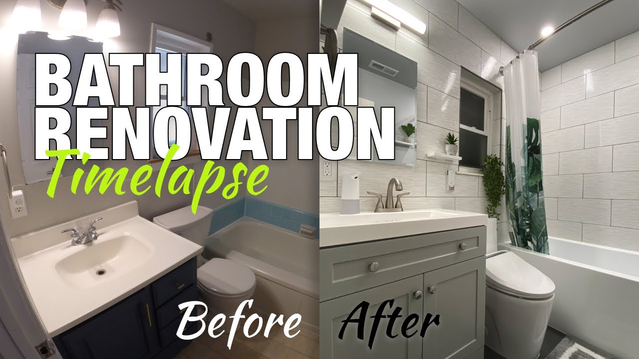 Bathroom Remodel DIY - Timelapse from start to finish - YouTube