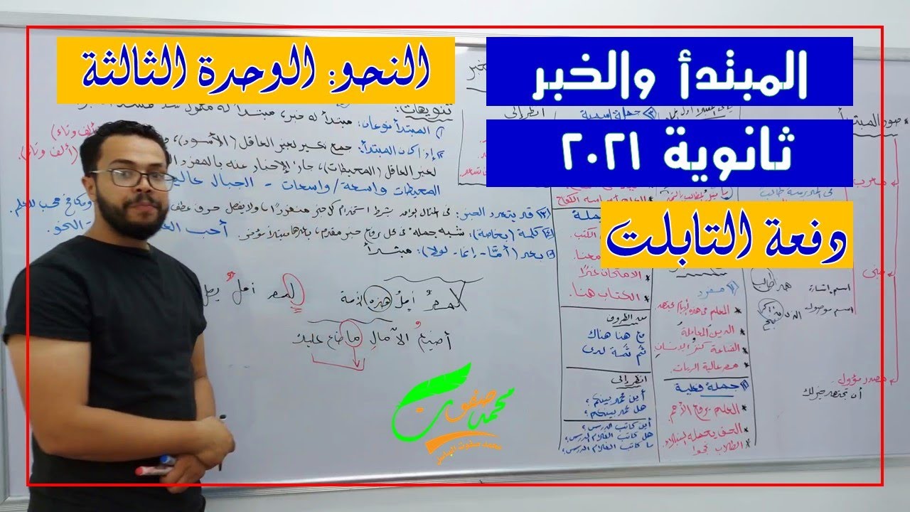 المبتدأ والخبر| أنواع الخبر| الوحدة الثالثة نحو| الثانوية العامة 2022| ثانوية التابلت 027| نظام جديد