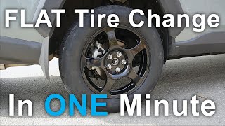 Toyota RAV4 (2019-2024): Flat Tire Change In ONE Minute.