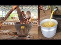 Coconut oil  traditional coconut oil making  countryfoodcoking