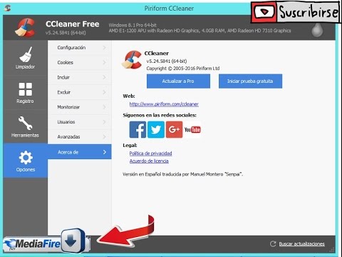 descargar ccleaner portable full español mega