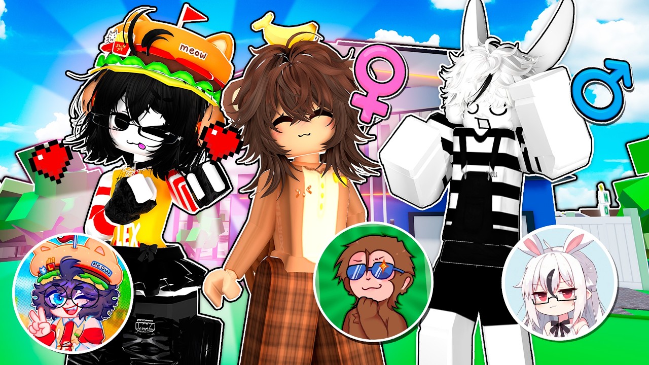 Mis AMIGOS y YO CAMBIAMOS de GÉNERO en BROOKHAVEN!!🎀😳