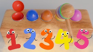 Learn Numbers with Surprise Eggs & Wooden Hammer Fun! | Educational Video for Kids