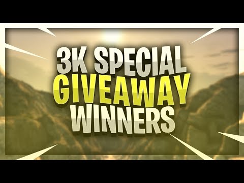 3K GIVEAWAY WINNERS!