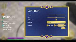 Extra Work - Pause Menu (Option panel)
