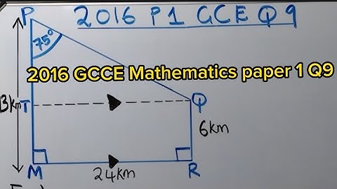 2016 Mathematics paper 1 GCE Q9