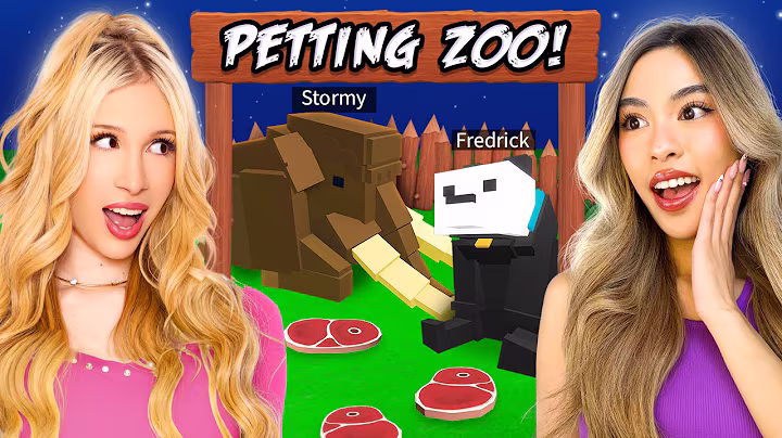 BUILDING A ZOO with ALL TAMED ANIMALS in 99 NIGHTS IN THE FOREST... *INSANE* W/ @KatrinaBuno
