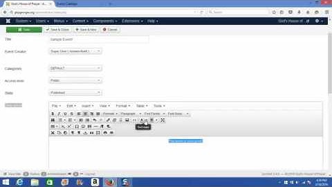 Adding Events to your JEvents Calendar