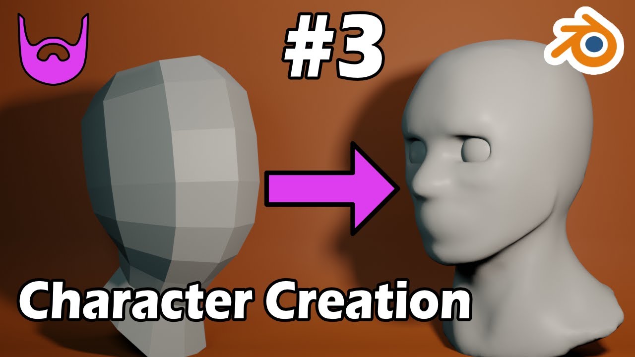 Sculpting the Head | Blender 2.8 Character Creation Course | PART 3 ...