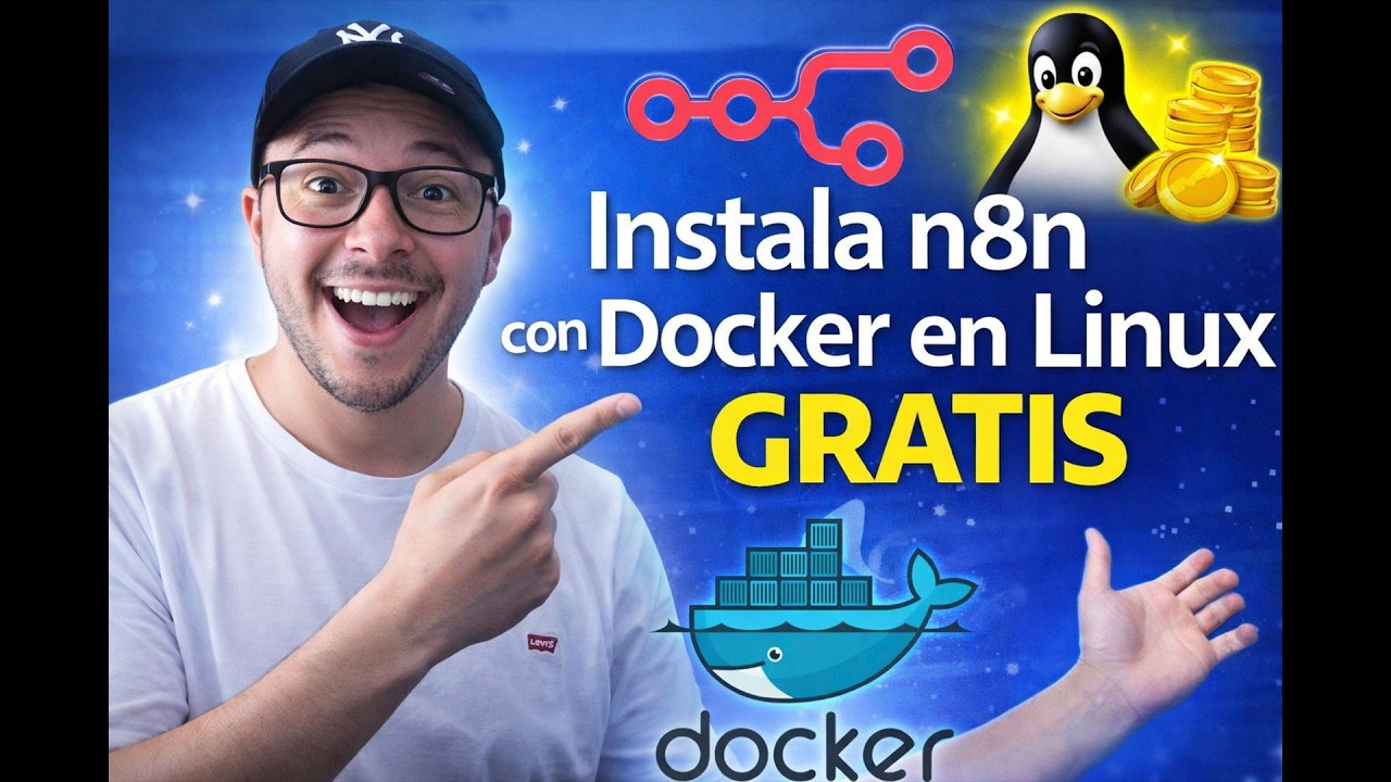 Como instalar n8n GRATIS con docker selfhosted en servidor linux - YouTube