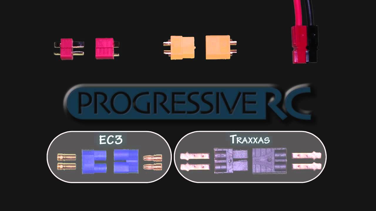 by Progressive RC ACCTX Traxxas Connectors 4 Female - 4 Male