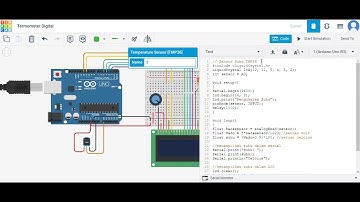 Simulasi Arduino menggunakan TinkerCAD - Termometer Digital
