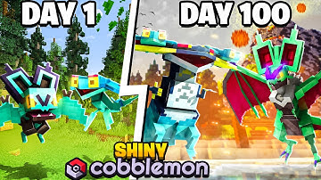 I Spent 100 Days Using ONLY SHINY POKEMON In Minecraft Cobblemon!