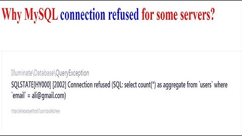 Why MySQL connection refused for some servers?
