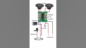 simple mic and speaker circuit mic Amplifier circuit PAM 8403 mic #shorts #pbexperiment