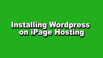 How to Install Wordpress in iPage and Cpanel