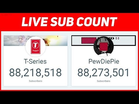 pewdiepie vs t series live sub count