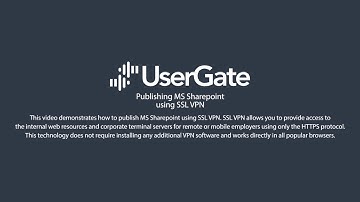 UserGate 5. Publishing MS Sharepoint using SSL VPN