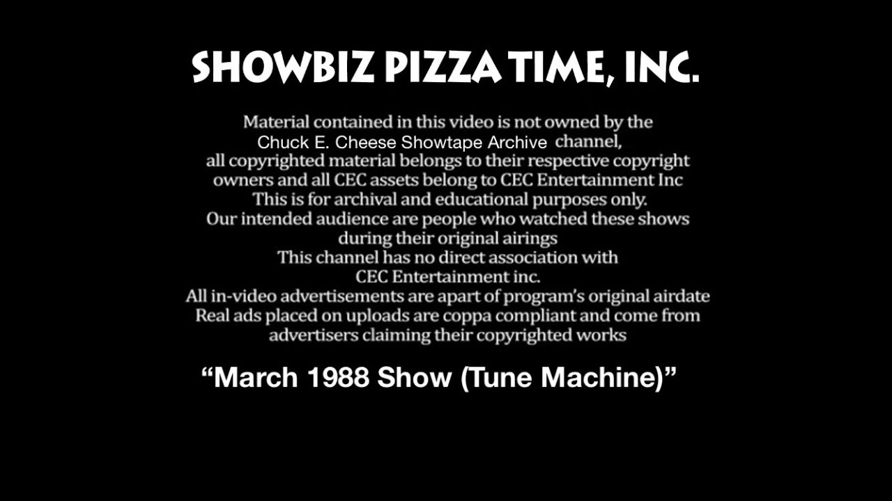 Chuck E. Cheese's March 1988 Show (Tune Machine)