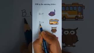 Fill in the missing letter # 1st std fill in the missing letter