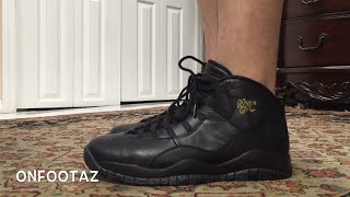 Air Jordan 10 X NYC 2016 On Foot - YouTube
