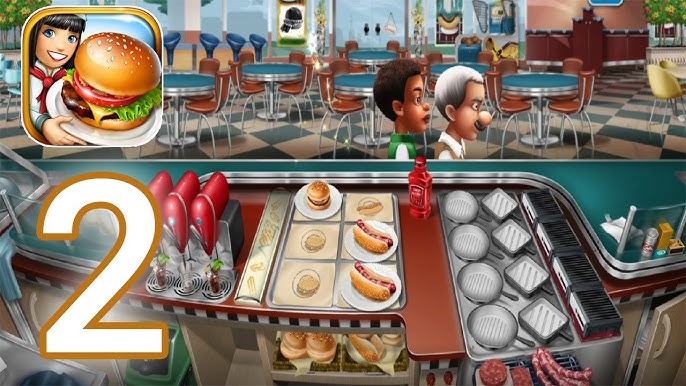 Cooking Fever - Jogo de cozinhar e fazer lanche - Lanchonete - Fase 1, 2 