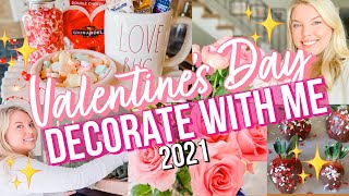 VALENTINES DAY DECORATE WITH ME | CLEAN + DECORATE WITH ME | VALENTINES DAY DECORATION IDEAS 2021 by Bryannah Kay 3,891 views 3 years ago 11 minutes, 56 seconds