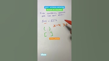 Root - interval notation | Domain of a function | maths tutor | chris senyatsi math tutor