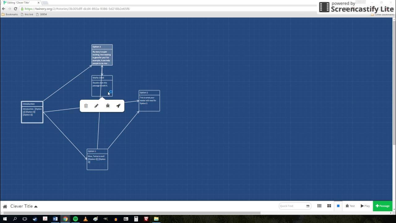 Make a Works Cited Link in Twine YouTube