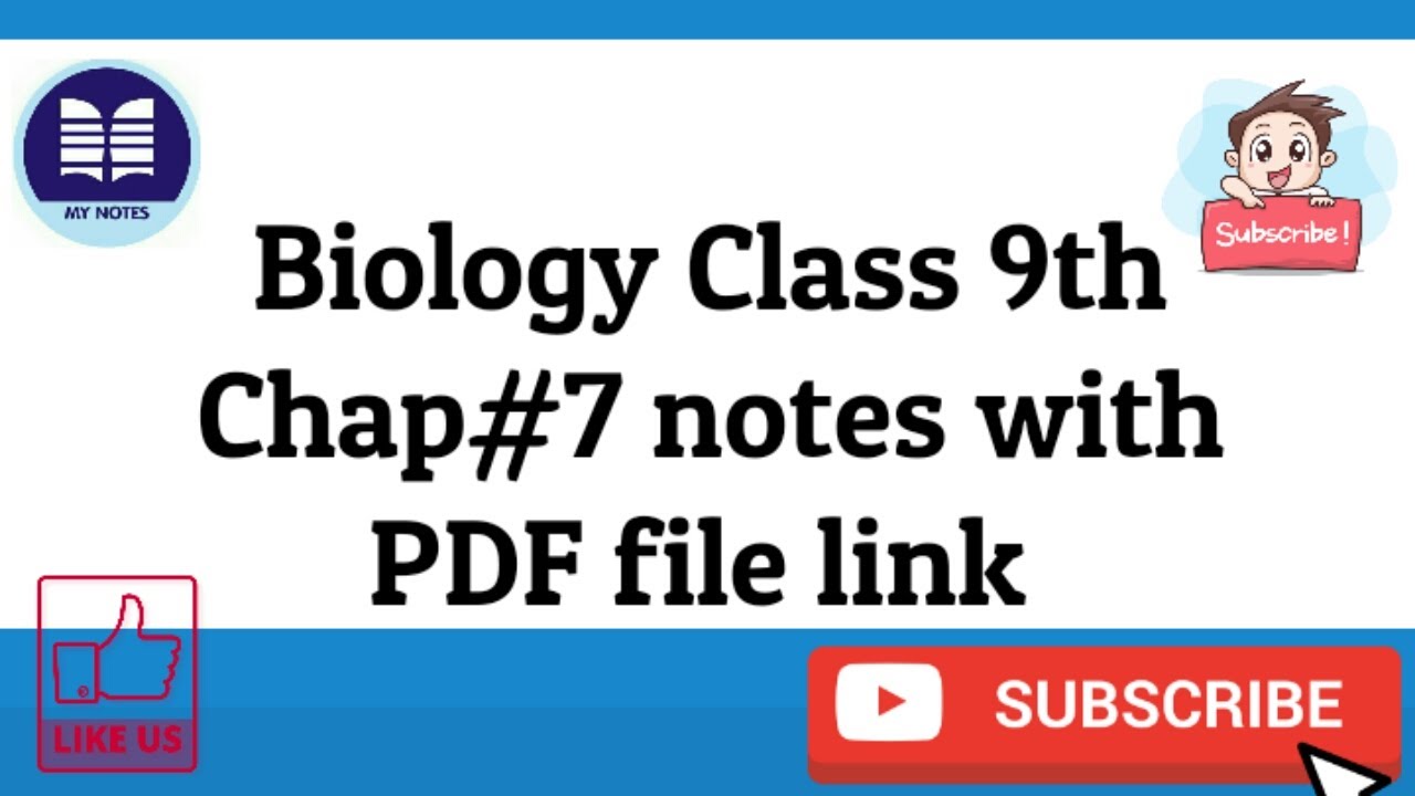Biology 9th Class Ch#7 notes