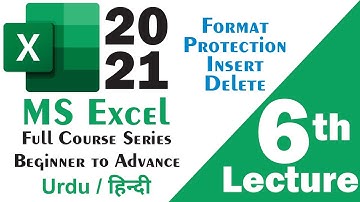 MS Excel 2021 Full Course Series Lecture 6 in Urdu Hindi | MS Excel 2021 Step by Step Every Class