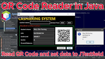 Java Programming - QR Code Reader - Read QR Code and Set data to JTextField