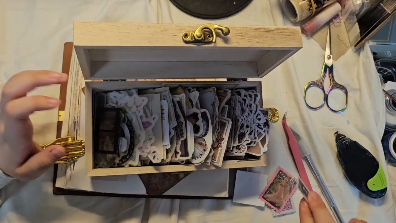 빈티지다꾸 ASMR | 덕지덕지 붙여서 다이어리 꾸미기 | journal | scrapbook | ASMR 