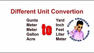 Different Conversion Units || Units and Measurement || Basic for Civil Engineer ||