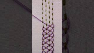🔥Most viral beautiful hand embroidery border design💜🪡#embroidery #handembroiderytutorial #shorts