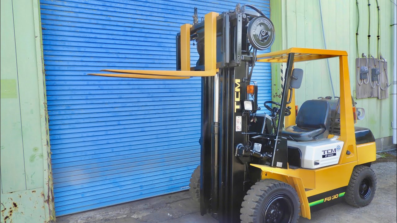 動画有 12t CF19013 TCM フォークリフト サイドシフト＆フォーク