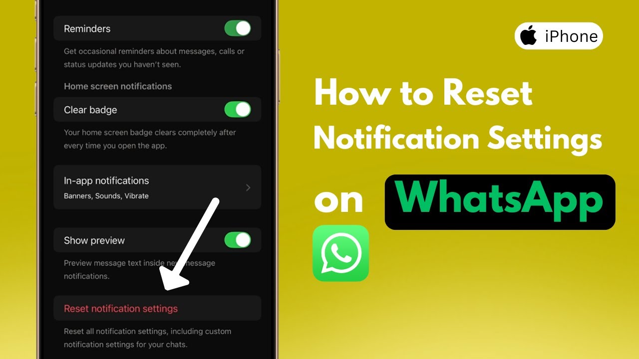 How to Reset Notification Settings on WhatsApp | Restore Default Alerts ...