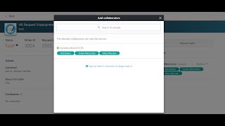 Collaborating on service requests in BMC Digital Workplace 19.02