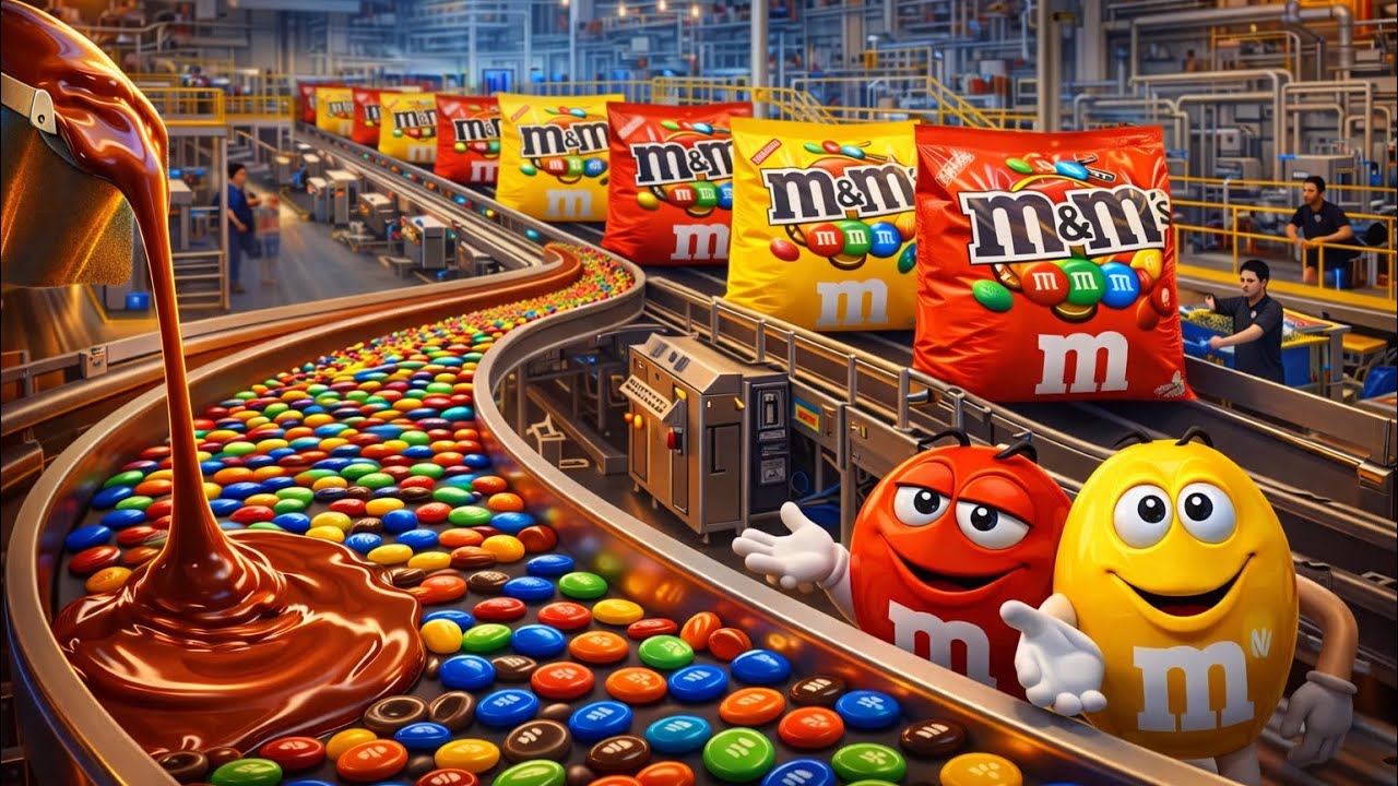 How M&M’s Are Made in a Massive Chocolate Factory | Full Production Process