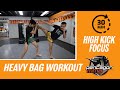 30 minute muay thai kickboxing heavy bag workout high kick focus 37
