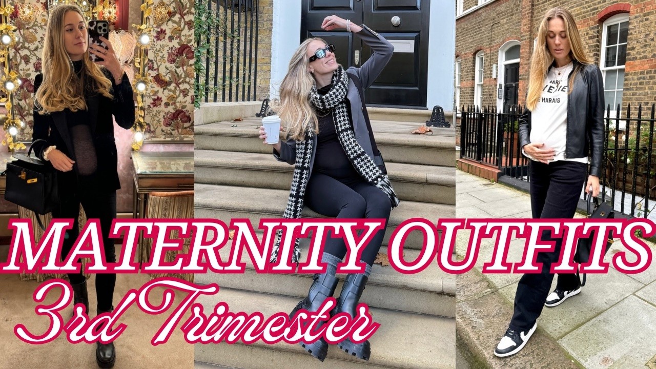 Realistic What I Wear in a Week 32 Weeks Pregnant! Third Trimester Bump-Friendly Winter Outfit Ideas