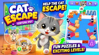 Cat Escape | Virtual Pet Gameplay Walkthrough | All Levels | Cute Kitty | Escape Puzzle Game | screenshot 3
