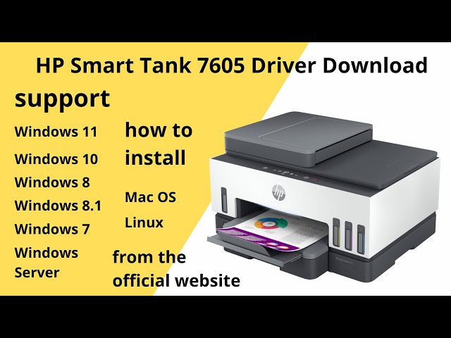 HP Smart Tank 7605 Driver Download and Setup Windows 11 Windows 10,Mac 13,  Mac 12, Mac 11 