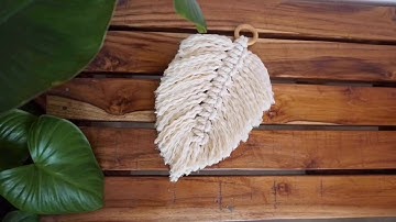 DIY Macrame Leaf Wall Hanging/macrame feather/ Macrame Leaf/ മക്റ്‌മെ ലീഫ്